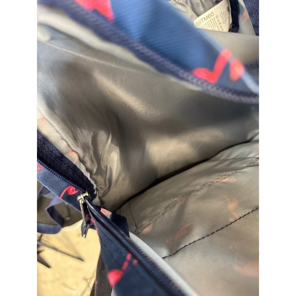 Trans by JanSport Flamingo Print Backpack Navy Blue Pink Tropical S00TM60